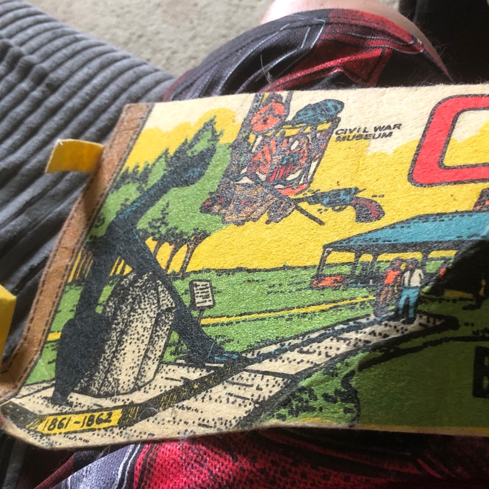 Vintage Comic-Style Printed Wallet in Yellow and Green